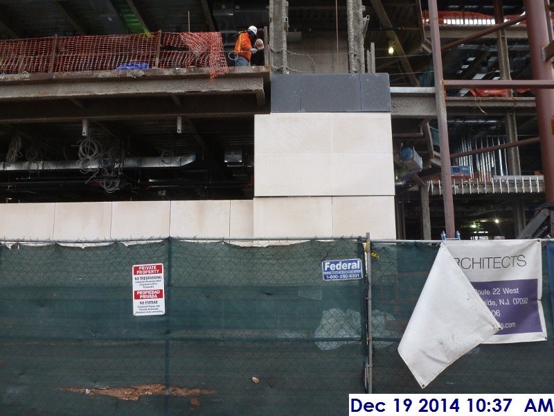 Chopping concrete slab at the 2nd floor along column line E (South Elevation)